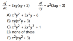 Which of the following could represent a function, f(x, y), with first- order partial derivatives?