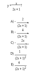 Which of the following expressions represent the second- order derivative of the function