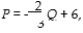 If the line, is sketched with P on the horizontal axis, and Q on the vertical axis, which of the following gives the gradient, m, and vertical intercept, c?