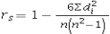 <strong>Which of the following is the sample Spearman rank correlation coefficient?</strong> A) B) C) D)