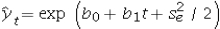 <strong>Which of the following formulas is used to make forecasts using the exponential trend model?</strong> A) B) C) D)