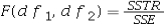 <strong>Which of the following is a correct formula for the test statistic for a one-way ANOVA test?</strong> A) B) C) D)