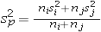 <strong>Which of the following is the pooled estimate of the common population variance for Fisher's test?</strong> A) B) C) D)