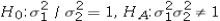 <strong>Consider the expected returns (in percent)from two investment options.Beth wants to determine if investment 1 has a lower variance.Use the following summary statistics. Which of the following are the competing hypotheses for this test?</strong> A) B) C) D)