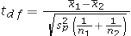 <strong>Assume the competing hypotheses take the following form: H<sub>0</sub>: µ<sub>1</sub>- µ<sub>2</sub> = 0,H<sub>A</sub>: µ<sub>1</sub>- µ<sub>2</sub> ≠ 0,where µ<sub>1</sub> is the population mean for population 1 and µ<sub>2</sub> is the population mean for population 2.Also assume that the populations are normally distributed and we use independent sampling.The population variances are not known and cannot be assumed equal.Which of the following expressions is appropriate test statistic?</strong> A) B) C) D)