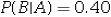 <strong>Let A and B be two independent events with P(A)= 0.40 and P(B)= 0.20.Which of the following is correct?</strong> A) B) C) D)