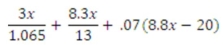 Calculate the final result to two decimal places, where x = $6.80