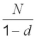 Evaluate and calculate to the cent: for N = $89.10, d = 0.10