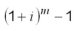 Evaluate:   for i = 0.0225, m = 4