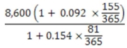 Calculate the final value of the following equation  