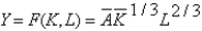 <strong>In the equation ,the bars over the A and K mean that these variables are:</strong> A)parameters that are fixed or exogenous. B)variables that are fixed or exogenous. C)parameters that are endogenous. D)variables that are endogenous. E)a and b are correct.