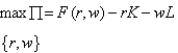 <strong>The firm's profit maximization problem is:</strong> A) . B) . C) . D) E)All of the above are correct.