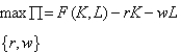 <strong>The firm's profit maximization problem is:</strong> A) . B) . C) . D) E)All of the above are correct.
