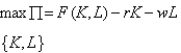 <strong>The firm's profit maximization problem is:</strong> A) . B) . C) . D) E)All of the above are correct.
