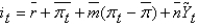 <strong>Which of the following equations,discussed in the text,can be used to predict the federal funds rate?</strong> A) B) C) D) E)