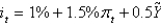 <strong>The Taylor rule predicted federal funds rate (in the text)was derived from which of the following equations?</strong> A) B) C) D) E)
