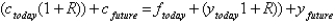 <strong>The intertemporal budget constraint is written as:</strong> A)   . B)   . C)   . D)   . E)   . <div style=padding-top: 35px> 