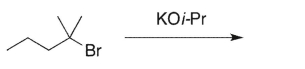 Draw the product of the following E2 reaction and provide a mechanism for its formation.