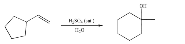 Propose a mechanism to account for the formation of the observed product.
