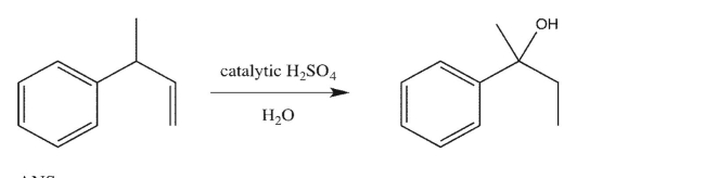 Propose a mechanism to account for the formation of the observed product.