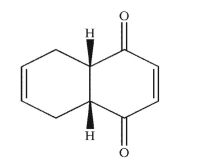 Draw the structures of the diene and dienophile used to synthesize the product shown here.