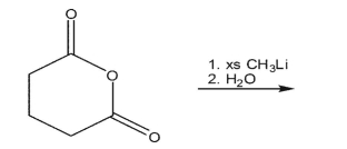 Show the product of the following reaction sequence.  