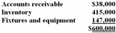 Mr. and Mrs. Schulte paid a $750,000 lump-sum price to purchase a business. At date of purchase, the appraised FMVs of the balance sheet assets were: Which of the following statements is true?