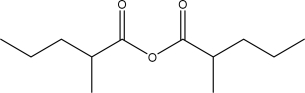 <strong>What is the IUPAC name for the following molecule? </strong> A)2-Methylpentanoic anhydride B)4-Methylpentanoic anhydride C)2-Methylbutanoic anhydride D)4-Methylbutanoic anhydride E)Di-2-methylbutanoic anhydride