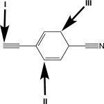 <strong>Rank the carbon atoms in order of increasing percent s orbital character. </strong> A)I < II < III B)I < III < II C)II < III < I D)II < I < III E)III < II < I