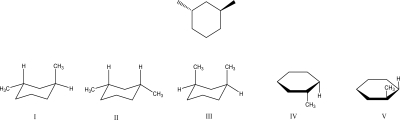 Which structure best represents the following disubstituted cyclohexane?  