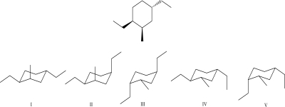 What is the most stable chair conformation for the following molecule?