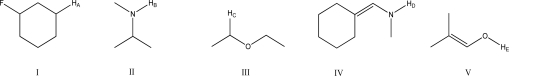 <strong>Which of the following protons has the lowest pKa? </strong> A)H<sub>A</sub> B)H<sub>B</sub> C)H<sub>C</sub> D)H<sub>D</sub> E)H<sub>E</sub>
