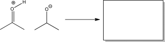 Draw the mechanism and supply the products for the following proton transfer reaction.Be sure your mechanism includes all mechanism arrows,lone pairs,and formal charges.Also supply a free energy diagram.On the diagram,label the transition state,ΔG<sup>0‡</sup>,and ΔG<sup>0</sup><sub>rxn</sub>.