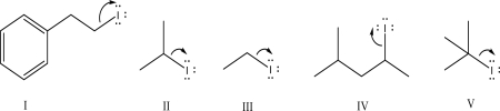 <strong>Which of the following mechanism steps is most energetically favorable? </strong> A)I B)II C)III D)IV E)V