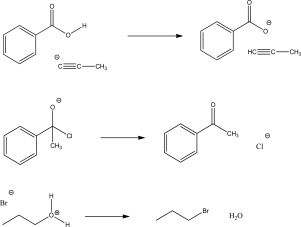 Add mechanism arrows for the following reactions.Also supply missing electrons in the starting materials and products to complete the mechanism.