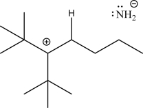 The two following species can react via an electrophile elimination step.Draw the mechanism arrows for this step,give the expected product,and label the nucleophile and the electrophile.