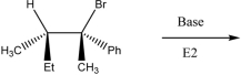 What is the product of the following E2 reaction?    