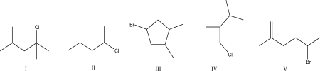 Which of the following would proceed though a carbocation rearrangement during an E1 reaction?  