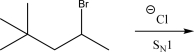 Draw a detailed free energy diagram for the following S<sub>N</sub>1 reaction.Include and label the overall reactants,the overall products,the intermediate(s),the axis,and the transition state(s).