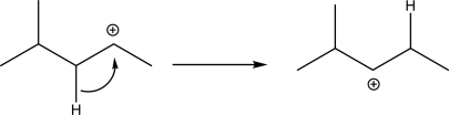 Explain why the following carbocation rearrangement is not likely.  <div style=padding-top: 35px> 