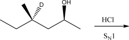 <strong>Which is true about the following reaction?  </strong> A)It will produce an equal mixture of enantiomers. B)It will produce an unequal mixture of enantiomers. C)It will produce an equal mixture of diastereomers. D)It will produce an unequal mixture of diastereomers. E)It will produce a racemic mixture. <div style=padding-top: 35px> 