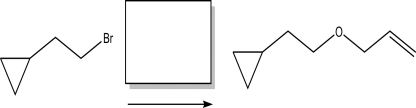 <strong>Identify the reagent(s)needed to complete the following reaction scheme.  </strong> A)HOCH<sub>2</sub>CHCH<sub>2</sub> B)NaH followed by BrCH<sub>2</sub>CHCH<sub>2</sub> C)H<sub>2</sub>O followed by BrCH<sub>2</sub>CHCH<sub>2</sub> D)KOCH<sub>2</sub>CHCH<sub>2</sub> E)None of these will work. <div style=padding-top: 35px> 