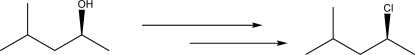 Show how (S)-4-methylpentan-2-ol can be converted into (S)-2-chloro-4-methylpentane.  <div style=padding-top: 35px> 
