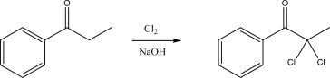 Explain why halogenation occurs twice in the following reaction.  <div style=padding-top: 35px> 