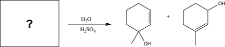 <strong>Which starting material would produce the mixture of products shown below? </strong> A) B) C) D) E)