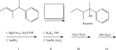 <strong>What reagent(s)will complete the following reaction? </strong> A)I B)II C)III D)IV E)Both I and III will work.