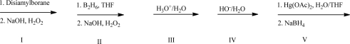 <strong>What reagent best completes the following reaction? </strong> A)I B)II C)III D)IV E)V