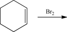 The following alkene is treated with Br<sub>2</sub>.What is the stereochemical relationship of the two bromine atoms in the product?