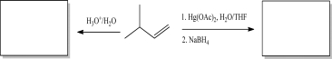 Draw the products of the following reactions.