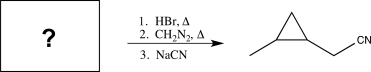 <strong>What is the missing starting material in the following synthetic sequence? </strong> A) B) C) D) E)